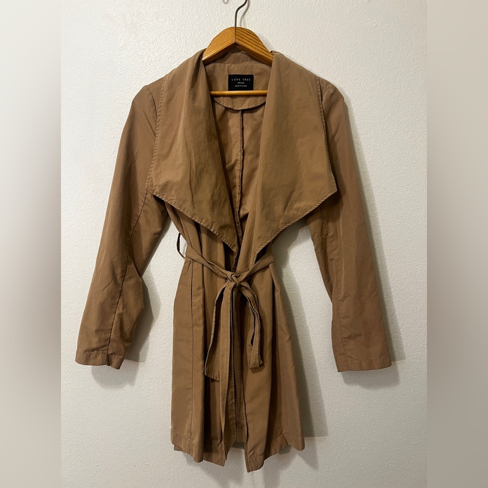 Love Tree Tan Women's Trench Coat